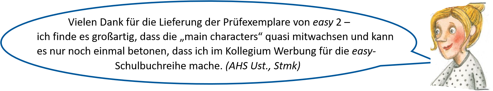 Werbung für die easy-Schulbuchreihe mache