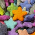 Bunte Filzsterne