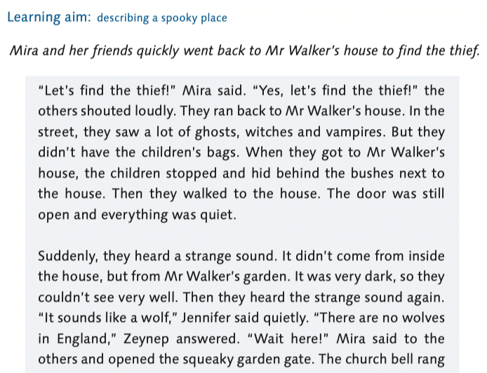 learning aim describing a spooky place