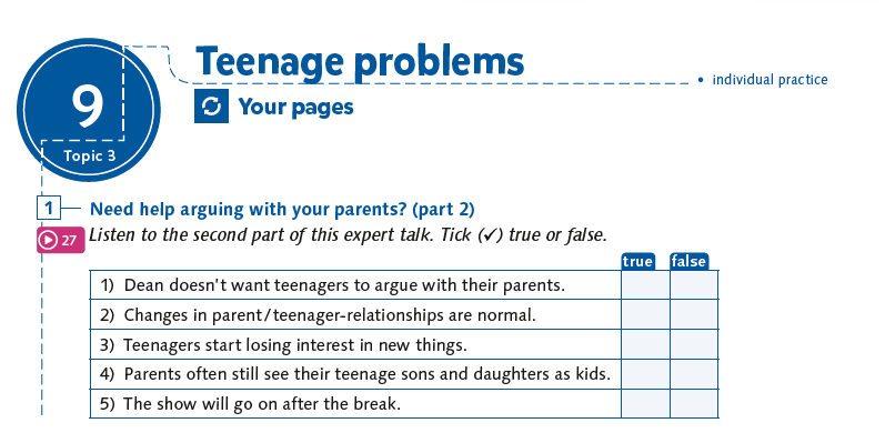 easy 3 p78 n1 teenage problems