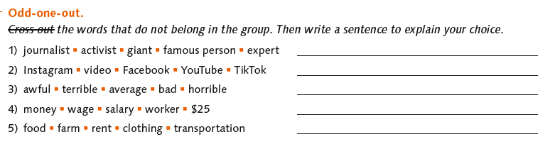 Wortschatzarbeit - easy 4, p. 65