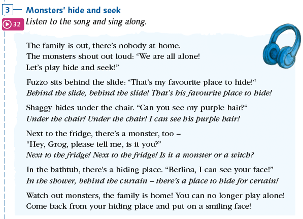 Mitsingen Track 32 Monsters‘ hide and seek