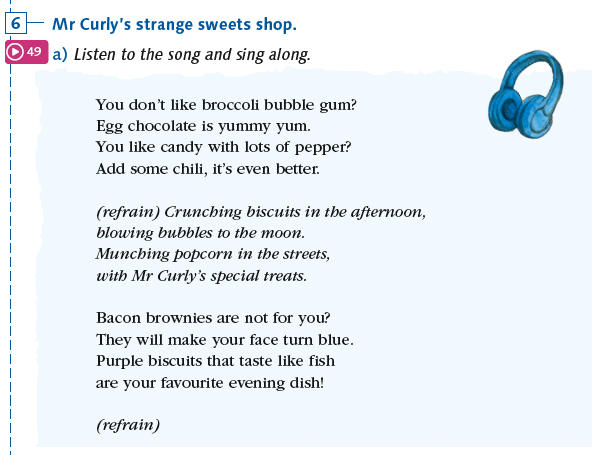 Mitsingen Track 49 Mr Curly’s strange sweets shop