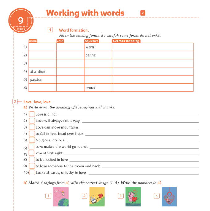 easy 4 book S 97 Working with words 1 und 2