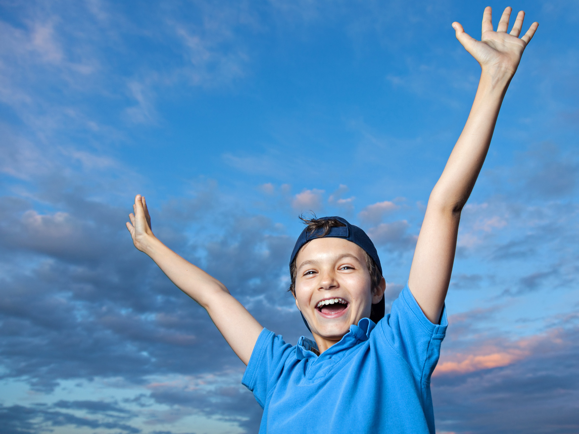 Teenage,Boy,,Standing,Outside,,Its,Evening,,He,Is,Very,Happy,