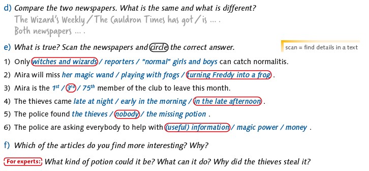 For experts: Compare the two newspapers