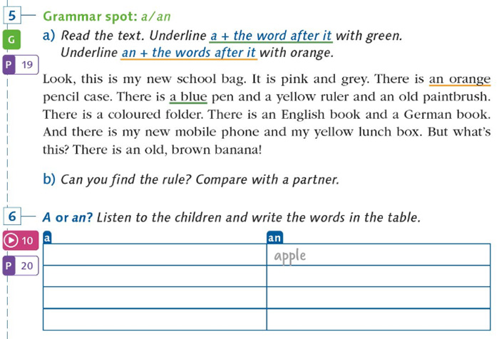 Grammar spot a/an