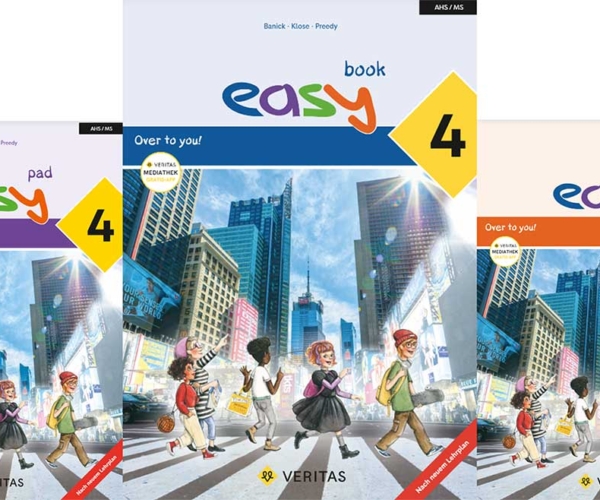 Covers von easy 4 book, pad und vocab&sounds